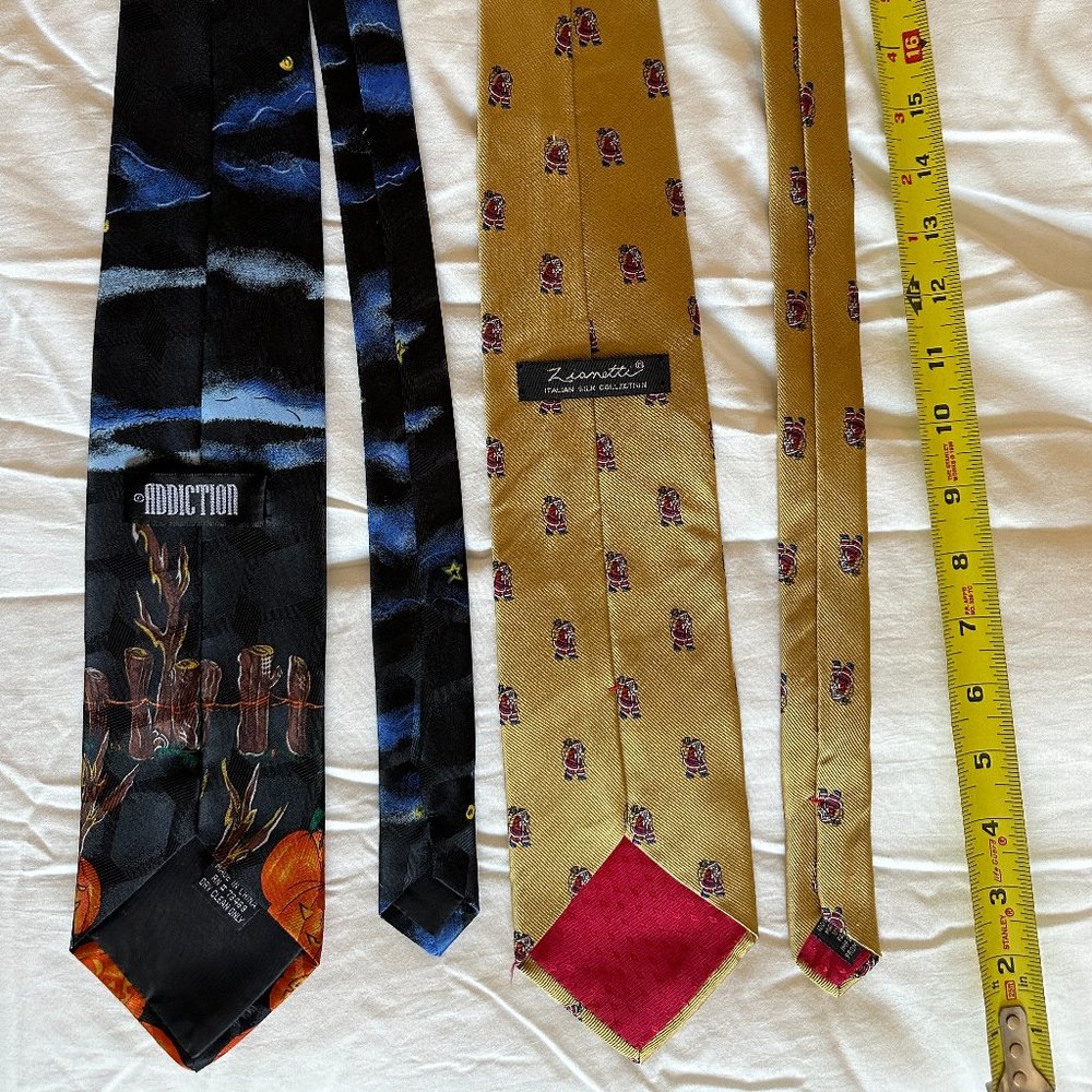 Holiday Ties (Halloween & Santa/Christmas) and Clip on Bow Tie Bundle - Picture 3 of 3